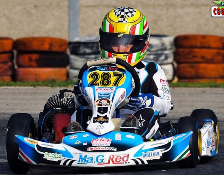 Brand azienda sul kart di Mattia