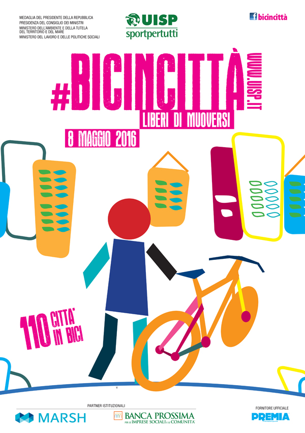 Bicincittà UISP 2016: domenica 8 maggio 84 città in bici, per sostenibilità ambientale e strade sicure